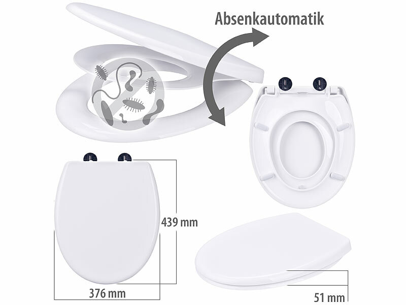 ; Antibakterielle WC-Sitze mit Absenkautomatik Antibakterielle WC-Sitze mit Absenkautomatik Antibakterielle WC-Sitze mit Absenkautomatik 