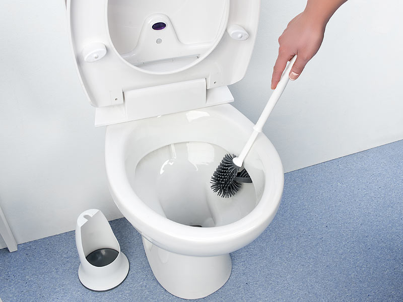 Silikon antibakterielle Toilettenbürste Klobürste Halter WC Bürste Silikonbürste 