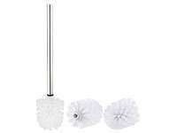 BadeStern Brosse WC en acier inoxydable avec têtes de rechange Ø 8 cm  Blanc