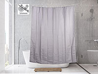 BadeStern Rideau de douche 180 x 200 cm  Anti-moisissures  Gris