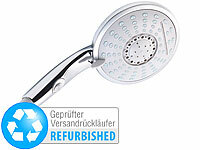 BadeStern XL-Duschkopf mit Wasserstopp-Taste & 5 Strahlarten, Versandrückläufer; XXL-Regenduschen zum Einbau XXL-Regenduschen zum Einbau 
