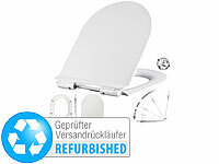 BadeStern Flacher WC-Sitz, D-Form, Absenkautomatik,Versandrückläufer; WC-Garnituren zur Wandmontage 