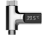 BadeStern Batterieloses Armatur-Thermometer, LED-Display 360° drehbar, 0-100 °C; WC-Garnituren zur Wandmontage WC-Garnituren zur Wandmontage 